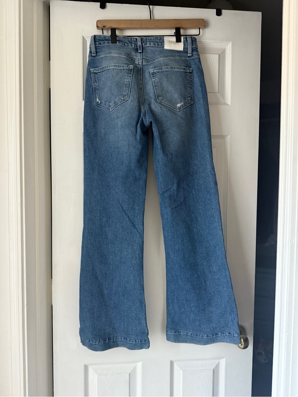 PAIGE Leenah Classic High-Rise Wide Leg Jeans - Light Blue - Picture 8 of 11